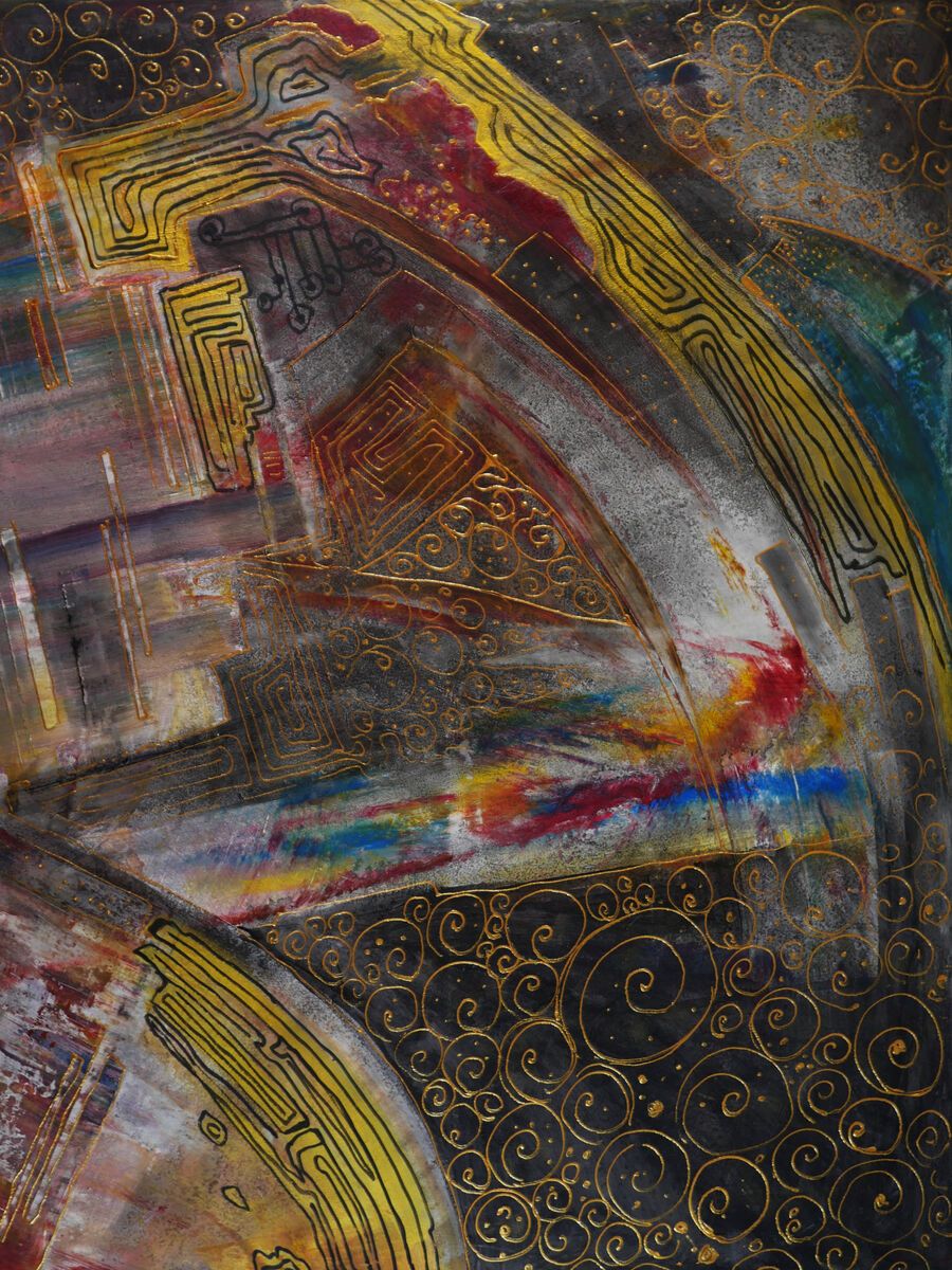 Encrypted Chaos — mixed media by Xelo