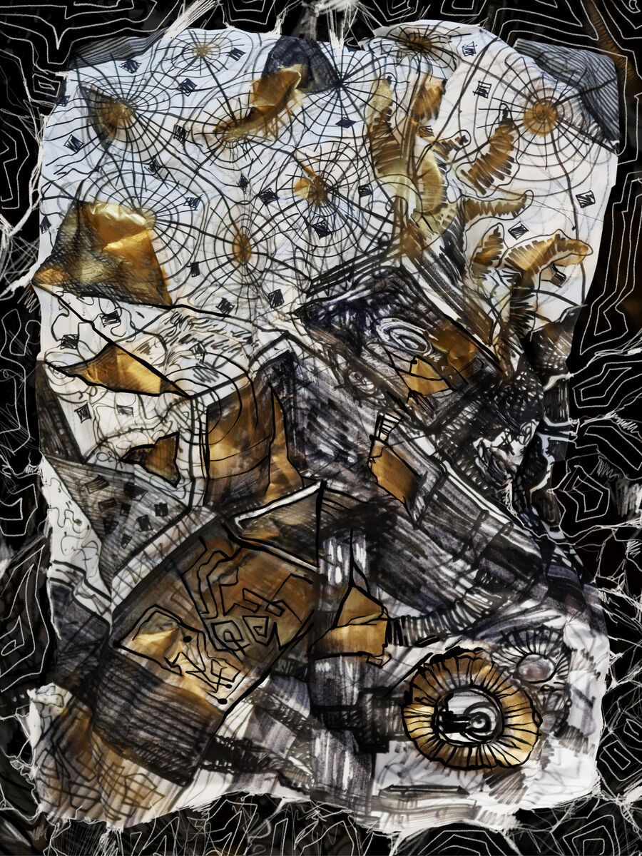 Golden Universe — acrylic by Xelo