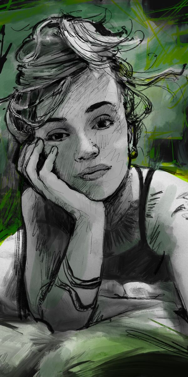 One Moment of Melancholia — digital painting by Xelo
