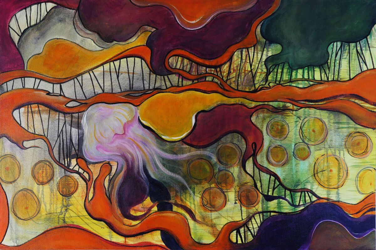 Quallen Flow, Organic Time — acrylic by Xelo