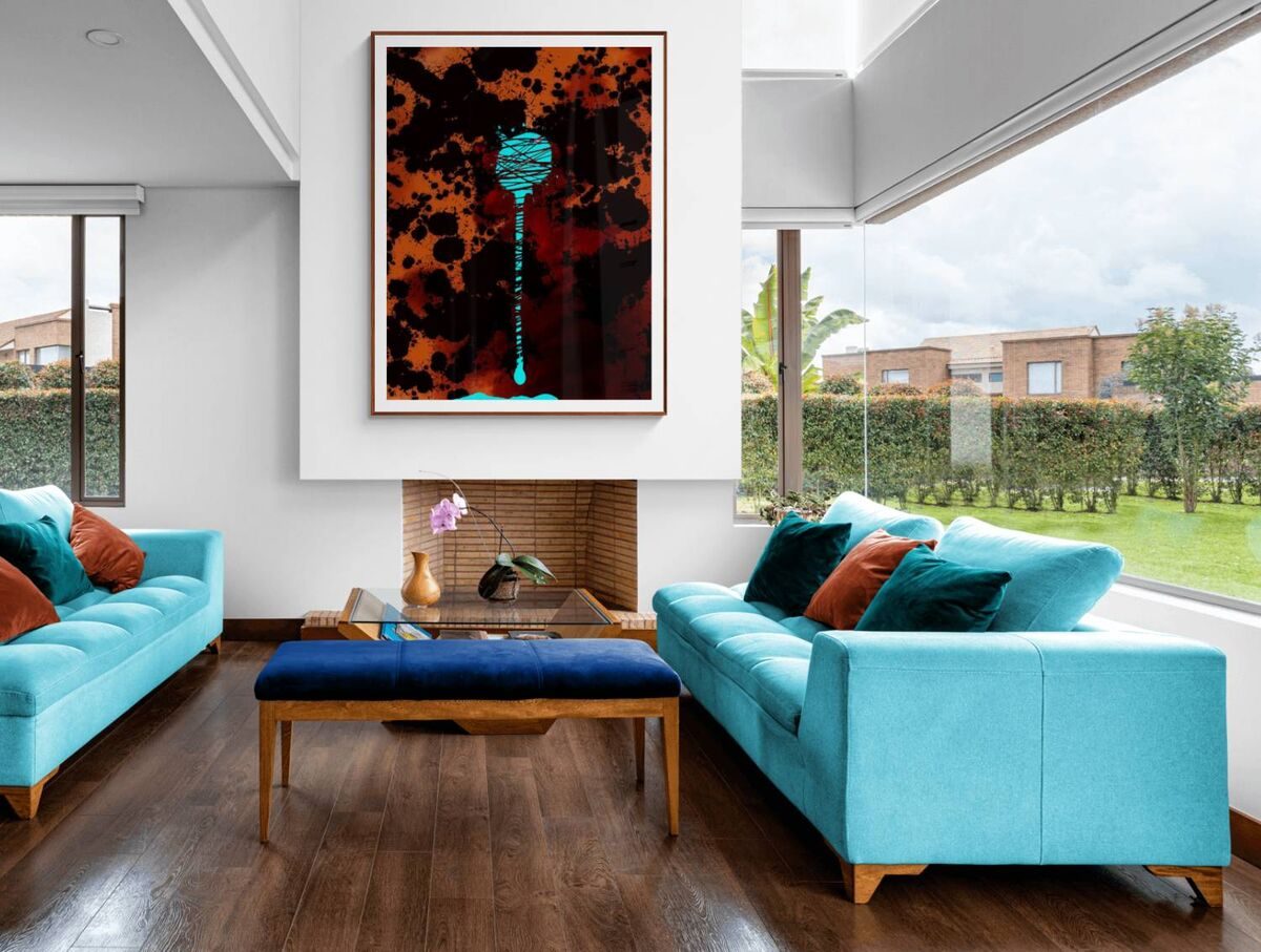 Blue Dropped — in a room