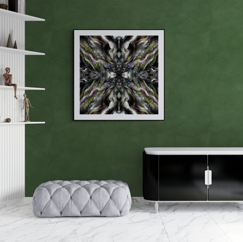 Black_cabinet_and_pouf_in_living_room